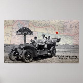 Toppmöte Rocky Moutains 1908 Road Resa Poster