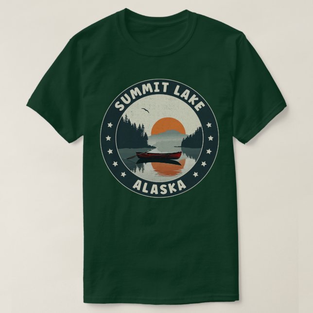 Toppmöte Sjö Alaska Sunset TShirt T Shirt (Design framsida)