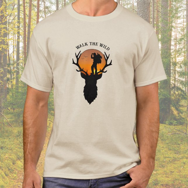 Toppmöte Söker Walk Vilden Hiking Manar-shirt T Shirt (Summit Seeker Walk the Wild Hiking Men's T-shirt)