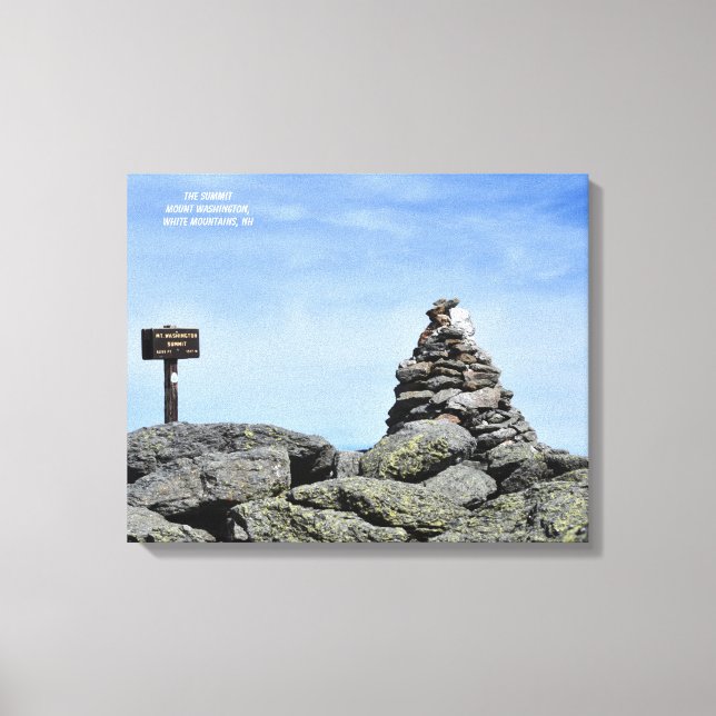 Toppmötet, berget Washington 1 Canvastryck (Framsida)