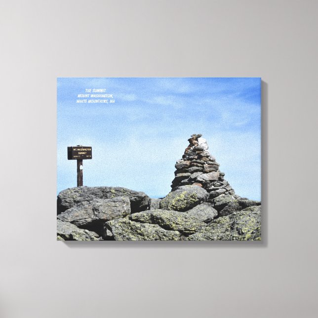Toppmötet, berget Washington 1 Canvastryck (Framsida)