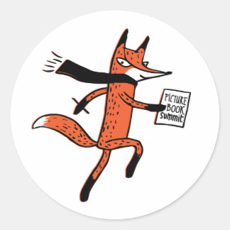 Toppmötet i bild Bok - Dash of Fox Sticker Runt Klistermärke
