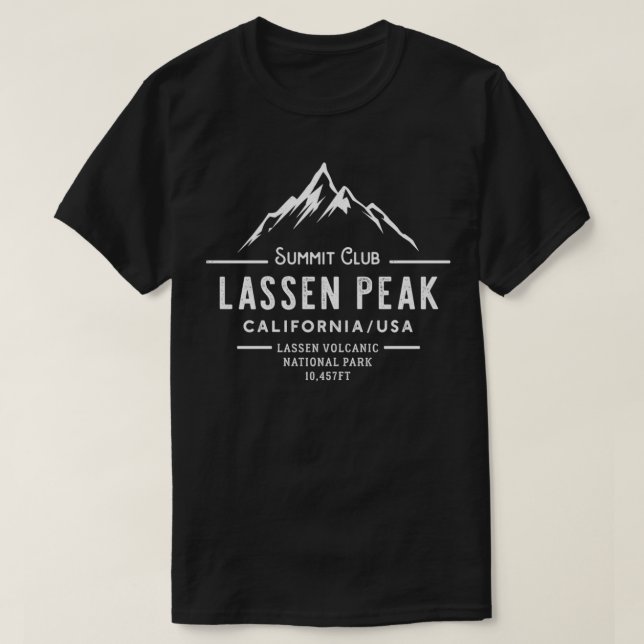 Toppmötet i Lassen, klubb Lassen Volcanic National T Shirt (Design framsida)