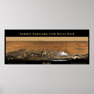 Toppmötet i Mars Panorama med Rover Deck Poster