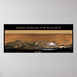 Toppmötet i Mars Panorama med Rover Deck Poster