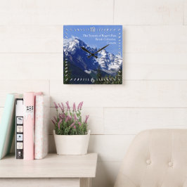 Toppmötet i Roger's Pass Wall Clock Fyrkantig Klocka