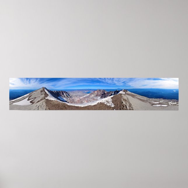 Toppmötet i Saint Helens Panorama Poster (Framsidan)