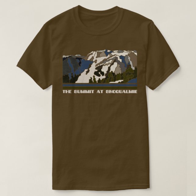 Toppmötet i Snoqualmie Ski tar Alperna över bord T Shirt (Design framsida)