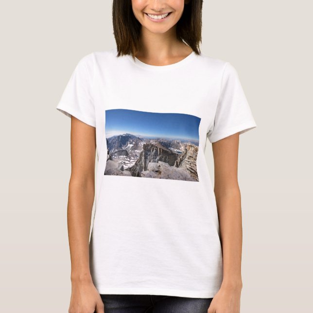 Toppmötet i Whitney - John Muir Trail - Sierran T Shirt (Framsida)