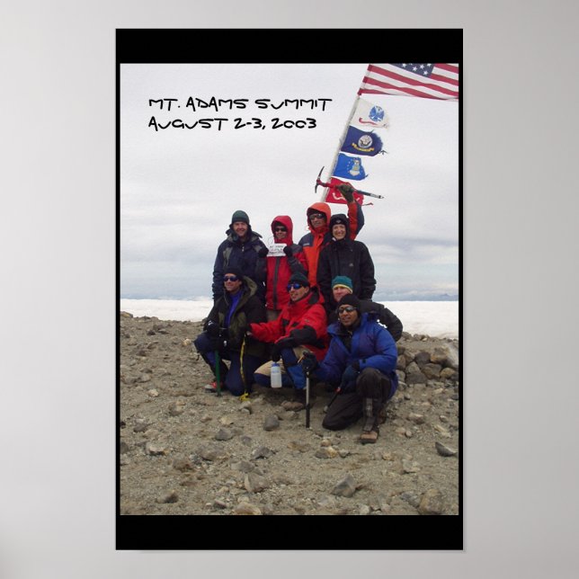 Toppmötet Mt Adams Poster (Framsidan)