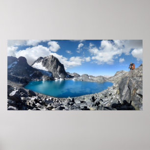 Toppmötet sjö Catherine och Banner - Sierra Nevada Poster