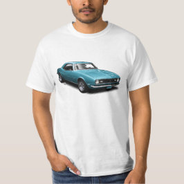 Toppna blått Camaro på vitT-tröja T-shirt