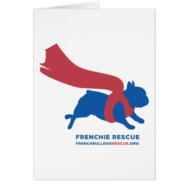 Toppna Frenchie Hälsningskort (Framsidan)