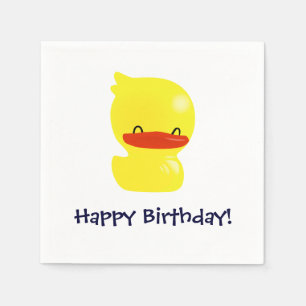 Toppna gulliga Ducky pappra servetter