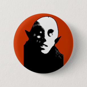 Toppna kusliga Nosferatu ansikteT-tröja, muggar Knapp