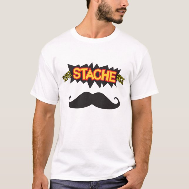 Toppna Stache Bros! T-shirt (Framsida)