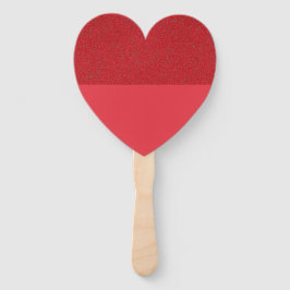 Topptexturerad Heart Paddle Fläkt - Tomato Red Anp
