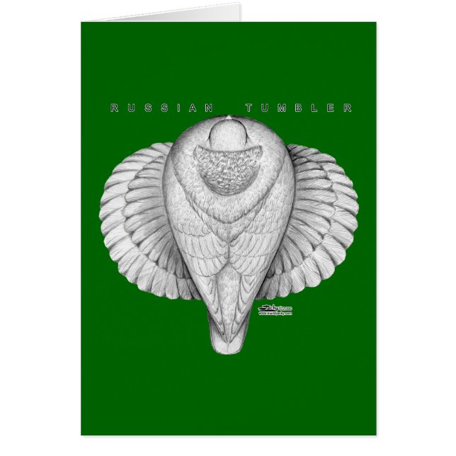 Toppvy för ryska Tumbler OBS Kort (Framsidan)