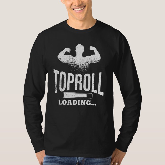 Toproll Laddande Stark Arm Brottare T Shirt (Framsida)