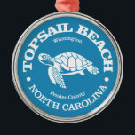 Topsail Beach (havssköldpaddor) Julgransprydnad Metall<br><div class="desc">Topsail Beach,  North Carolina.</div>