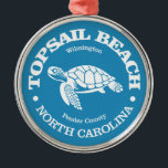 Topsail Beach (havssköldpaddor) Julgransprydnad Metall<br><div class="desc">Topsail Beach,  North Carolina.</div>