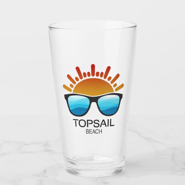 Topsail Beach North Carolina Sunglasses Glaskopp (Framsida)
