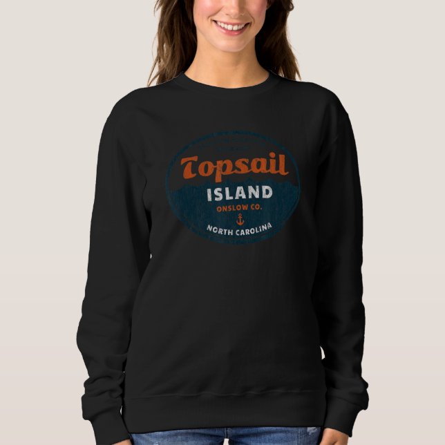 Topsail Island  NC Summertime Vacationing Circle W T Shirt (Framsida)
