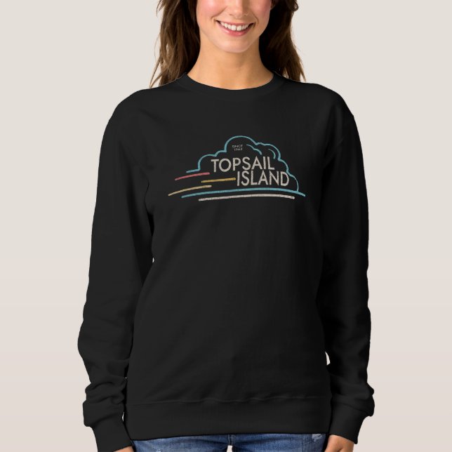 Topsail Island NC Summertime Vacationing Clouds T Shirt (Framsida)