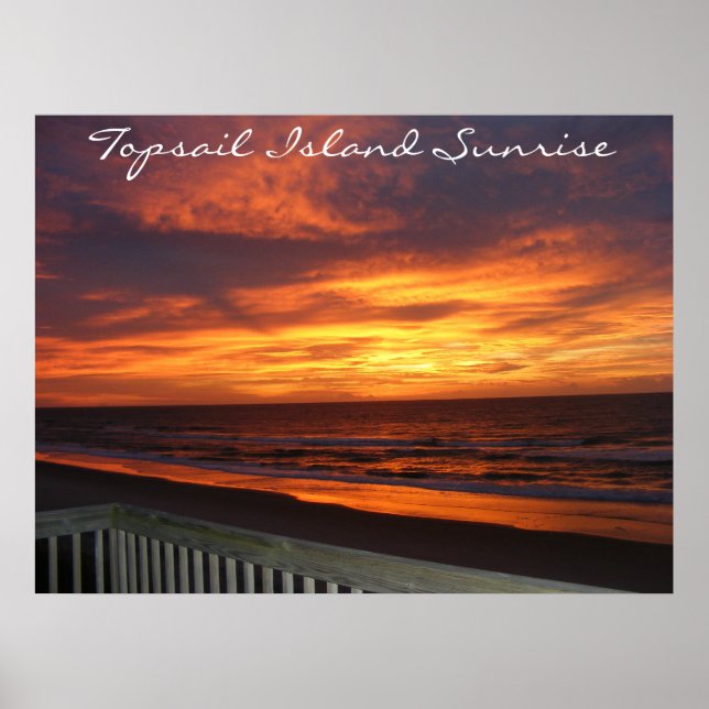 Topsail Island Sunrise Poster (Framsidan)