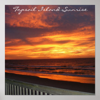Topsail Island Sunrise Skriv ut Poster