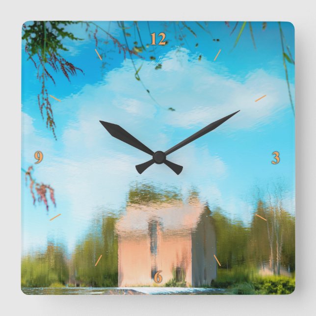 Topsy Turvy Fyrkantig Klocka (Framsida)