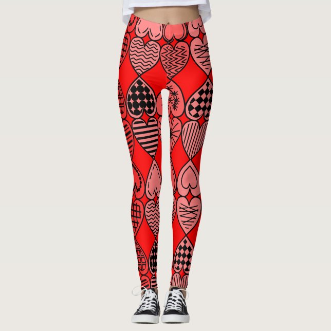 Topsy Turvy Hearts Leggings (Framsida)