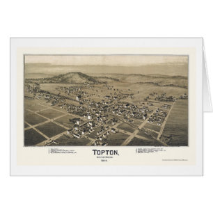 Topton panorama- karta för PA - 1893 Hälsningskort