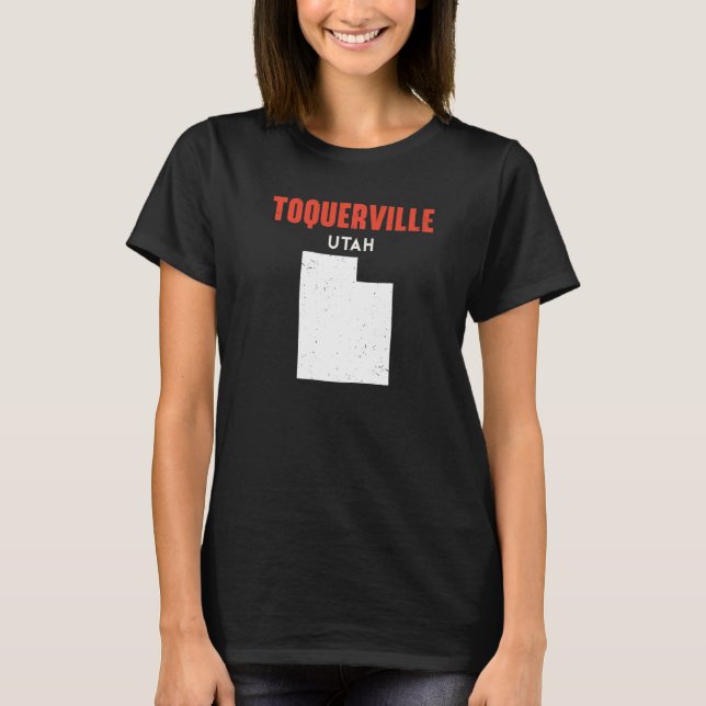 Toquerville Utah USA State America Travel Utahan   T Shirt (Framsida)