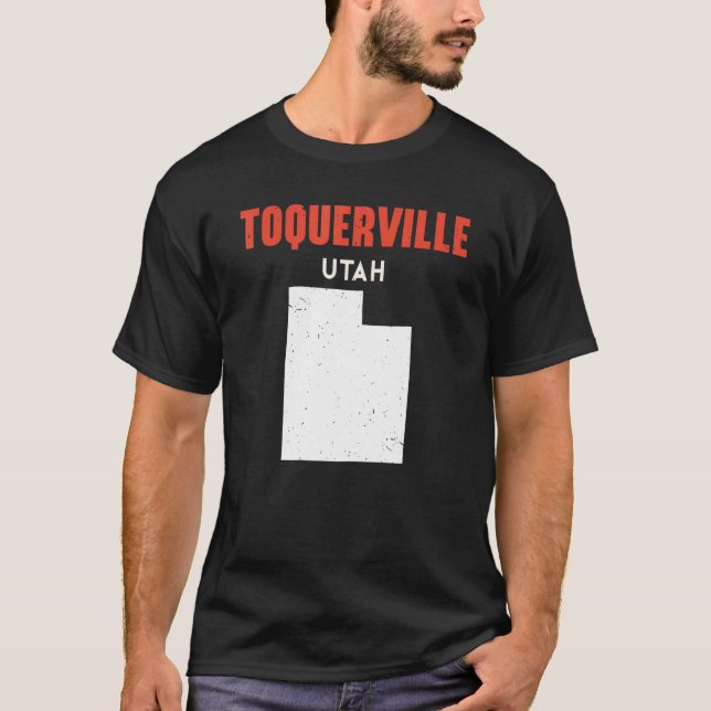 Toquerville Utah USA State America Travel Utahan T Shirt (Framsida)