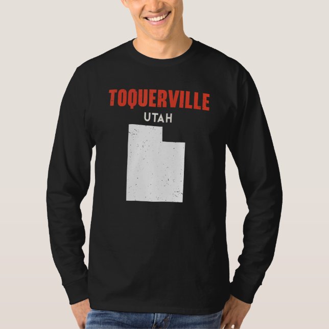Toquerville Utah USA State America Travel Utahan T Shirt (Framsida)