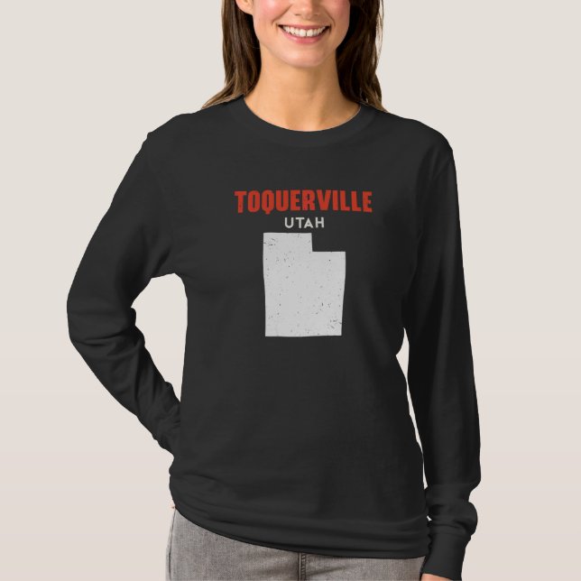 Toquerville Utah USA State America Travel Utahan   T Shirt (Framsida)