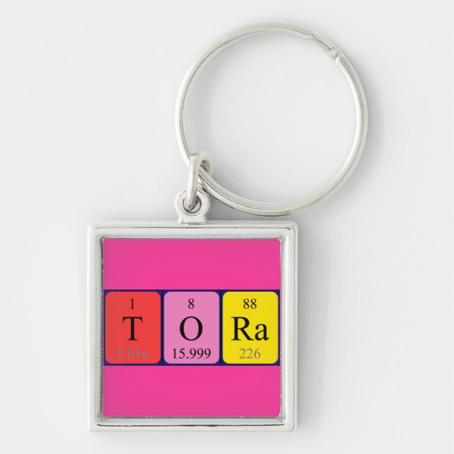 Tora Periodisk nyckelring bord namn (Framsidan)