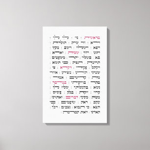 Torah Parshiot Parshas Weekly Readings in Hebrew Canvastryck