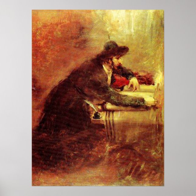 Torah Rulla av Maurycy Gottlieb Poster (Framsidan)