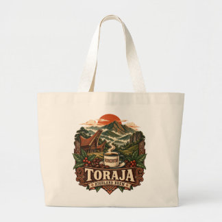 Toraja Highland Brew Vintage Indonesiskt Kaffe Tot Jumbo Tygkasse