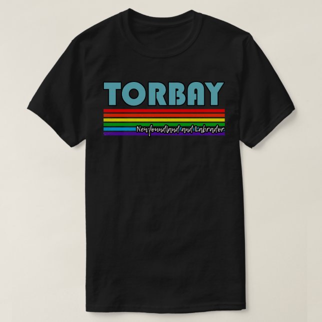 Torbay Newfoundland och Labrador Pride Torbay LGB T Shirt (Design framsida)