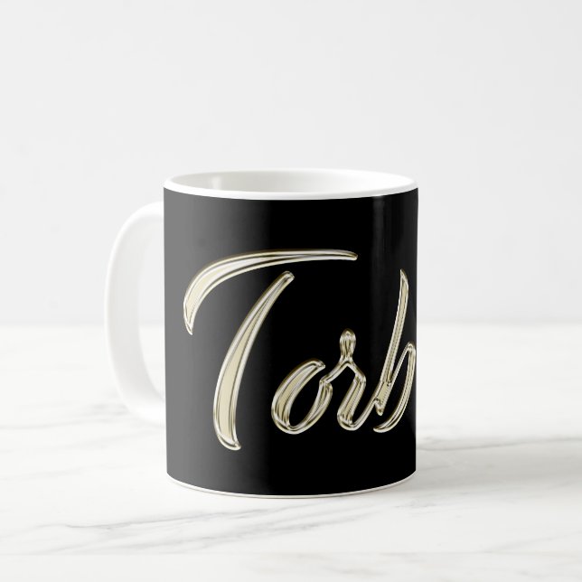 Torben Name whitegold Tasse Teetasse Kaffeetasse Kaffemugg (Framsida vänster)