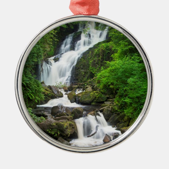 Torc vattenfallscen, Irland Julgransprydnad Metall (Framsidan)