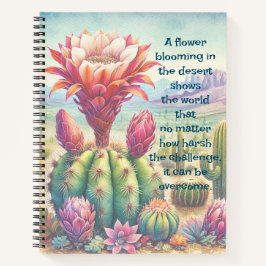 Torch Cactus Flower & Quote