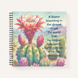 Torch Cactus Flower & Quote