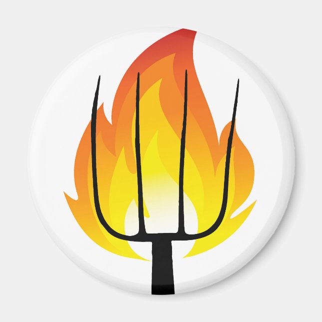 Torch och pitchfork magnet (Framsidan)