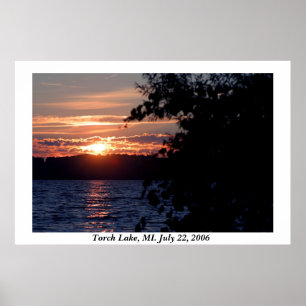 Torch Sjö Sunset Poster