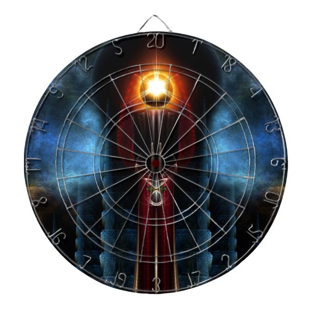 Torch Stone Torn Fractal Art Darttavla (Framsidan)