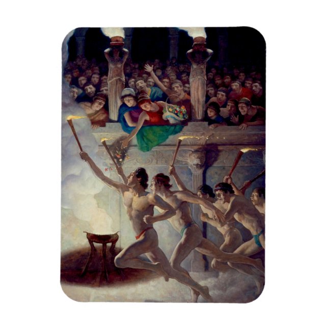 Torch Tävling, Grecian Olympics by N. C. Wyeth Magnet (Vertikal)